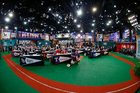 SECAUCUS, NJ – JUNE 5: Representatives from all 30 Major League Baseball teams fill Studio 42 during the MLB First-Year Player Draft at the MLB Network Studio on June 5, 2014 in Secacucus, New Jersey. (Photo by Rich Schultz/Getty Images)