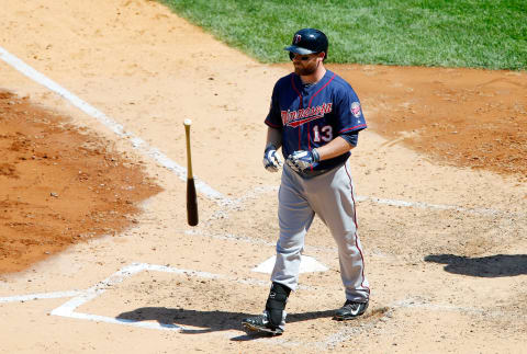 Jason Kubel of the Minnesota Twins in action against the New York Yankees. (Photo by Jim McIsaac/Getty Images)