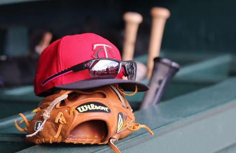 DETROIT, MI – MAY 11: A detailed view of a Minnesota Twins Baseball Cap (Photo by Leon Halip/Getty Images)