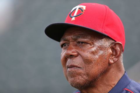 FORT MYERS, FL – MARCH 16: Former Minnesota Twins player Tony Oliva watches the pregame warm-ups prior to the start of the Spring Training Game against the Boston Red Sox on March 16, 2016 at CenturyLink Sports Complex and Hammond Stadium, Fort Myers, Florida. (Photo by Leon Halip/Getty Images)