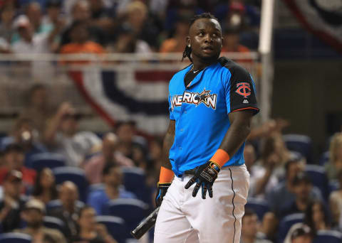 MIAMI, FL – JULY 10: Miguel Sano #22 of the Minnesota Twins competes in the T-Mobile Home Run Derby at Marlins Park on July 10, 2017 in Miami, Florida. (Photo by Mike Ehrmann/Getty Images)