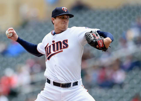 MINNEAPOLIS, MN – JUNE 03: Kyle Gibson #44 of the Minnesota Twins delivers a pitch against the Cleveland Indians during the first inning of the game on June 3, 2018 at Target Field in Minneapolis, Minnesota. (Photo by Hannah Foslien/Getty Images)