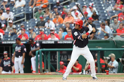 WASHINGTON, DC – JULY 15: Alex Kirilloff #19 of the Minnesota Twins and the U.S. Team bats in the second inning against the World Team during the SiriusXM All-Star Futures Game at Nationals Park on July 15, 2018 in Washington, DC. (Photo by Rob Carr/Getty Images)