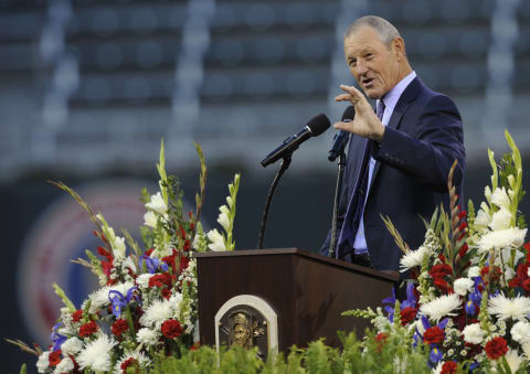 MINNEAPOLIS, MN – MAY 26: Former pitcher Jim Kaat speaks at the memorial service for Hall of Famer Harmon Killebrew on May 26, 2011 at Target Field in Minneapolis, Minnesota. Harmon Killebrew passed away on May 17, 2011 after a battle with esophageal cancer. (Photo by Hannah Foslien/Getty Images)