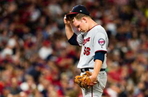 CLEVELAND, OH – SEPTEMBER 26: Relief pitcher Tyler Duffey