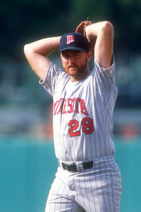 Bert Blyleven of the Minnesota Twins pitches during a baseball game against the Baltimore Orioles on July 16, 1988 at Memorial Stadium in Baltimore, Maryland. (Photo by Mitchell Layton/Getty Images)