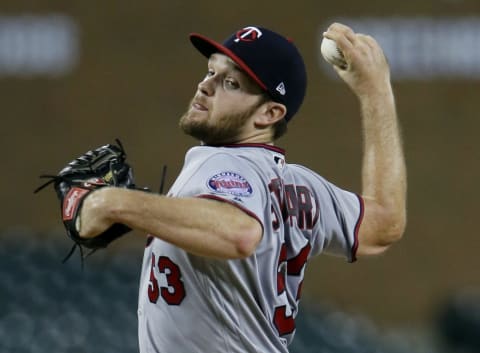 DETROIT, MI – SEPTEMBER 17: Kohl Stewart #53 of the Minnesota Twins pitches against the Detroit Tigers during the second inning at Comerica Park on September 17, 2018 in Detroit, Michigan. (Photo by Duane Burleson/Getty Images)