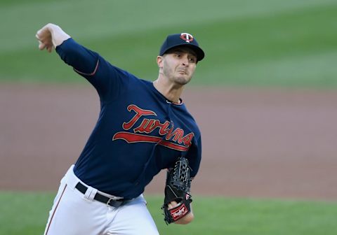 MINNEAPOLIS, MN – MAY 10: Jake Odorizzi #12 of the Minnesota Twins delivers a pitch against the Detroit Tigers during the first inning of the game on May 10, 2019 at Target Field in Minneapolis, Minnesota. (Photo by Hannah Foslien/Getty Images)