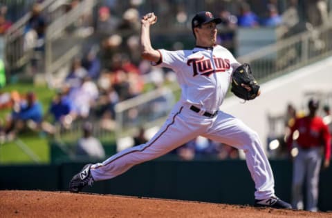 Homer Bailey of the Minnesota Twins (Photo by Brace Hemmelgarn/Minnesota Twins/Getty Images)