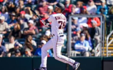 Alex Kirilloff #76 of the Minnesota Twins(Photo by Brace Hemmelgarn/Minnesota Twins/Getty Images)