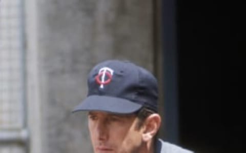 Manager Billy Martin of the Minnesota Twins looks on from the dugout (Photo by Focus on Sport/Getty Images)