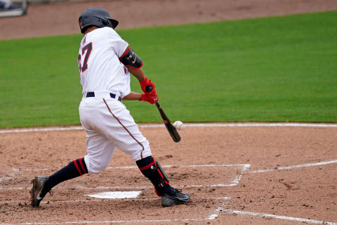 Minnesota Twins third baseman Tzu-Wei Lin bats aining game against the Boston Red Sox. (Jasen Vinlove-USA TODAY Sports)