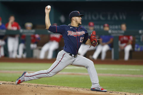 Minnesota Twins starting pitcher Jose Berrios throws a pitch in the first inning against the Texas Rangers at Globe Life Field. (Tim Heitman-USA TODAY Sports)