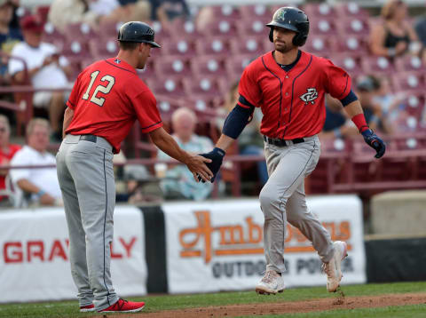 Edouard Julien rounds third after he hit a homerun against the Wisconsin Timber Rattlers. (Dan Powers/USA TODAY NETWORK-Wisconsin)