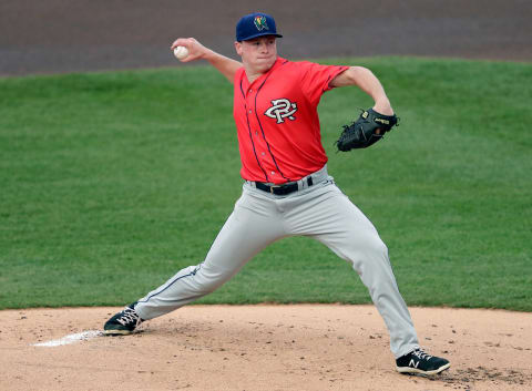 Cedar Rapids Kernels’ Louie Varland pitches against the Wisconsin Timber Rattlers. (Dan Powers/USA TODAY NETWORK-Wisconsin)