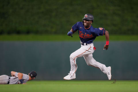 Minnesota Twins shortstop Nick Gordon runs to third against the Detroit Tigers (Brad Rempel-USA TODAY Sports)