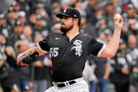 Chicago White Sox starting pitcher Carlos Rodon pitches against the Houston Astros. (David Banks-USA TODAY Sports)