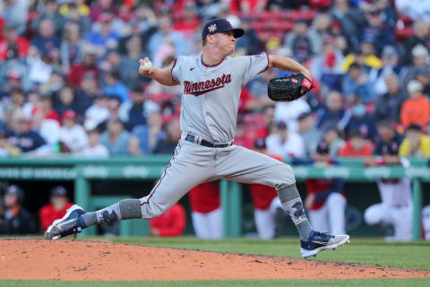 Minnesota Twins relief pitcher Emilio Pagan delivers a pitch during the ninth inning against the Boston Red Sox. (Paul Rutherford-USA TODAY Sports)