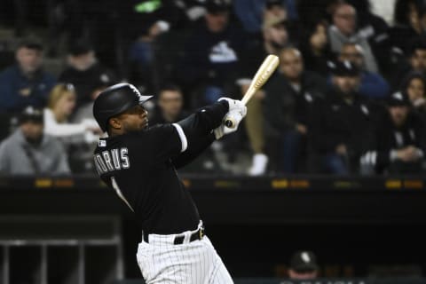 Chicago White Sox shortstop Elvis Andrus singles against the Minnesota Twins. (Matt Marton-USA TODAY Sports)