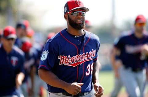 Mar 2, 2017; Sarasota, FL, USA; Minnesota Twins center fielder Danny Santana (39) works out prior to their spring training game at Ed Smith Stadium. Mandatory Credit: Kim Klement-USA TODAY Sports