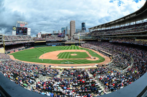 Jun 18, 2017; Minneapolis, MN, USA; A general view at Target Field during the seventh inning in the game between the Minnesota Twins and the Cleveland Indians. The Indians won 5-2. Mandatory Credit: Jeffrey Becker-USA TODAY Sports