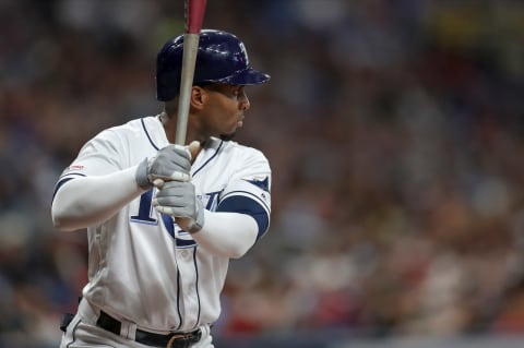 Yandy Diaz of the Tampa Bay Rays (Photo by Mike Carlson/Getty Images)