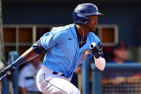 Vidal Brujan of the Tampa Bay Rays (Photo by Julio Aguilar/Getty Images)