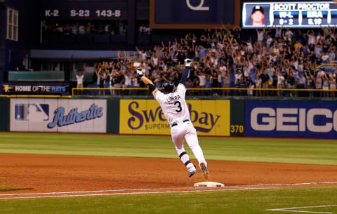 Evan Longoria of the Tampa Bay Rays (Photo by J. Meric/Getty Images)