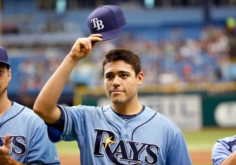 Matt Moore before 2013 All-Star Game (Photo by J. Meric/Getty Images)