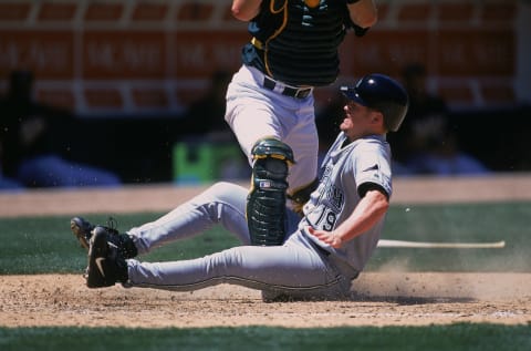 Aubrey Huff, Tampa Bay Rays. Mandatory Credit: Jed Jacobsohn /Allsport