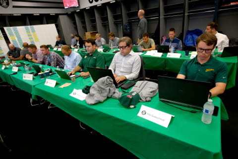 Oakland A’s Draft Room 2018 (Photo by Michael Zagaris/Oakland Athletics/Getty Images)