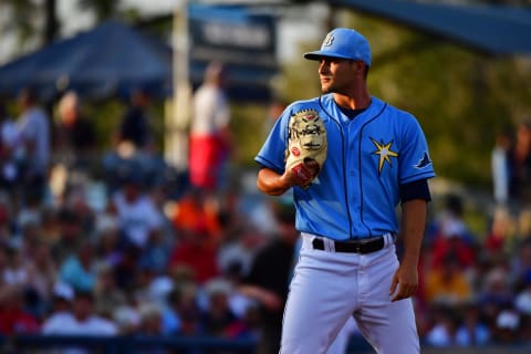 Shane McClanahan #62 of the Tampa Bay Rays (Photo by Julio Aguilar/Getty Images)