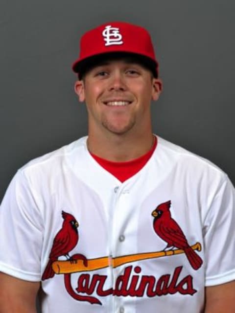 Mar 2, 2015; Jupiter, FL, USA; St. Louis Cardinals infielder Jacob Wilson (87) during photo day at Roger Dean Stadium. Mandatory Credit: Steve Mitchell-USA TODAY Sports