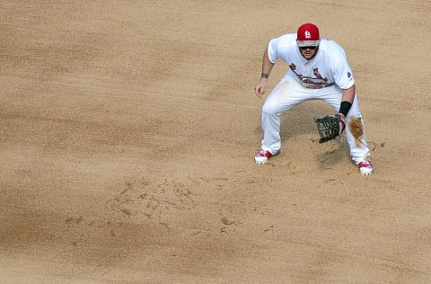 May 25, 2015; St. Louis, MO, USA; St. Louis Cardinals first baseman 