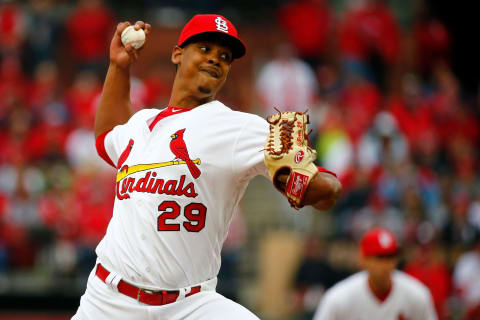 ST. LOUIS, MO – APRIL 5: Alex Reyes #29 of the St. Louis Cardinals delivers a pitch against the San Diego Padres in the seventh inning at Busch Stadium on April 5, 2019 in St. Louis, Missouri. (Photo by Dilip Vishwanat/Getty Images)