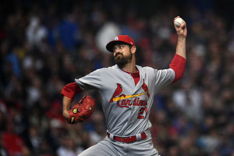 MILWAUKEE, WISCONSIN – MARCH 31: Andrew Miller #21 of the St. Louis Cardinals throws a pitch during the seventh inning of a game against the Milwaukee Brewers at Miller Park on March 31, 2019 in Milwaukee, Wisconsin. (Photo by Stacy Revere/Getty Images)