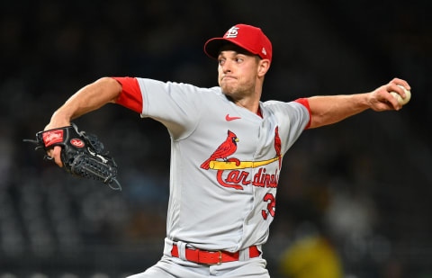 Steven Matz #32 of the St. Louis Cardinals in action during the game against the Pittsburgh Pirates. (Photo by Joe Sargent/Getty Images)