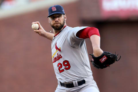 SAN FRANCISCO, CA – OCTOBER 21: Chris Carpenter #29 of the St. Louis Cardinals pitches in the first inning against the San Francisco Giants in Game Six of the National League Championship Series at AT&T Park on October 21, 2012 in San Francisco, California. (Photo by Ezra Shaw/Getty Images)