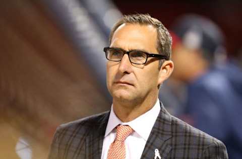 BOSTON, MA - OCTOBER 23: General manager John Mozeliak on the field before Game One of the 2013 World Series against the Boston Red Sox at Fenway Park on October 23, 2013 in Boston, Massachusetts. (Photo by Rob Carr/Getty Images)