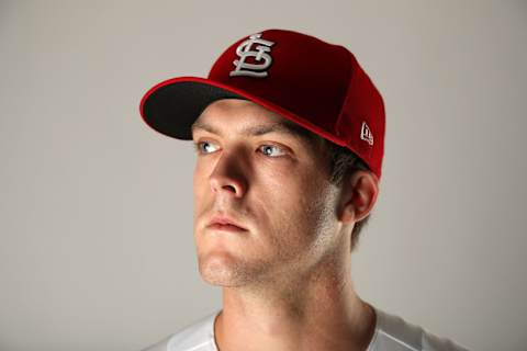 JUPITER, FL – FEBRUARY 20: Jake Woodford #87 of the St. Louis Cardinals poses for a portrait at Roger Dean Stadium on February 20, 2018 in Jupiter, Florida. (Photo by Streeter Lecka/Getty Images)