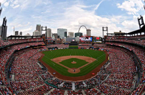 ST LOUIS, MO – MAY 2: A general view of Busch Stadium during the eighth inning of a game between the St. Louis Cardinals and the Chicago White Sox on May 2, 2018 in St Louis, Missouri. (Photo by Jeff Curry/Getty Images)