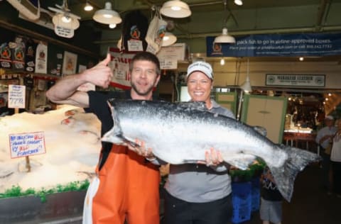 SEATTLE, WA – JUNE 06: LPGA player Brittany Lincicome visits the Pike Place Market prior to the start of the KPMG Women’s PGA Championship at the Sahalee Country Club on June 6, 2016 in Seattle, Washington. (Photo by Scott Halleran/Getty Images for KPMG)