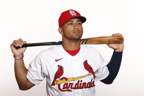 JUPITER, FLORIDA – FEBRUARY 19: Ivan Herrera #97 of the St. Louis Cardinals poses for a photo on Photo Day at Roger Dean Chevrolet Stadium on February 19, 2020 in Jupiter, Florida. (Photo by Michael Reaves/Getty Images)