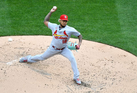 PITTSBURGH, PA – SEPTEMBER 18: Carlos Martinez #18 of the St. Louis Cardinals in action during the game against the Pittsburgh Pirates at PNC Park on September 18, 2020 in Pittsburgh, Pennsylvania. (Photo by Joe Sargent/Getty Images)