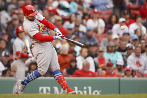 BOSTON, MASSACHUSETTS – JUNE 19: Juan Yepez #36 of the St. Louis Cardinals rounds the bases after hitting a three-run home run during the ninth inning against the Boston Red Sox at Fenway Park on June 19, 2022 in Boston, Massachusetts. The Red Sox won 6-4. (Photo by Sarah Stier/Getty Images)