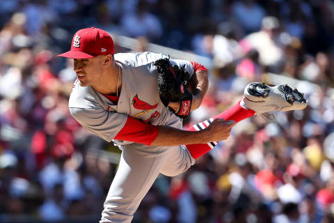 SAN DIEGO, CALIFORNIA – SEPTEMBER 22: Jack Flaherty #22 of the St. Louis Cardinals pitches during the second inning of a game against the San Diego Padres at PETCO Park on September 22, 2022 in San Diego, California. (Photo by Sean M. Haffey/Getty Images)