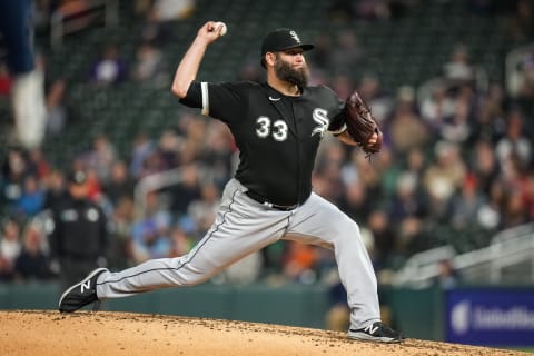 Lance Lynn #33 of the Chicago White Sox pitches against the Minnesota Twins. (Photo by Brace Hemmelgarn/Minnesota Twins/Getty Images)