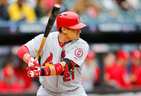 NEW YORK, NY – JUNE 13: (NEW YORK DAILIES OUT) Allen Craig #21 of the St. Louis Cardinals in action against the New York Mets at Citi Field on June 13, 2013 in the Flushing neighborhood of the Queens borough of New York City. The Cardinals defeated the Mets 2-1. (Photo by Jim McIsaac/Getty Images)