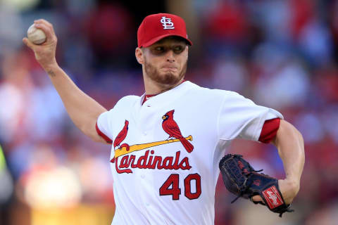 ST LOUIS, MO – OCTOBER 07: Shelby Miller #40 of the St. Louis Cardinals pitches in the first inning against the Los Angeles Dodgers in Game Four of the National League Divison Series at Busch Stadium on October 7, 2014 in St Louis, Missouri. (Photo by Jamie Squire/Getty Images)