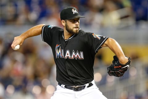 MIAMI, FL – JUNE 30: Kyle Barraclough #46 of the Miami Marlins delivers a pitch in the ninth inning against the New York Mets at Marlins Park on June 30, 2018 in Miami, Florida. (Photo by Michael Reaves/Getty Images)